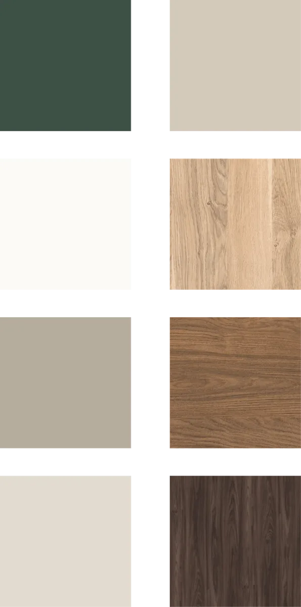 Material and colour palette